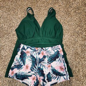 Yonique Women's Plus Size Tankini Swimsuits with Shorts